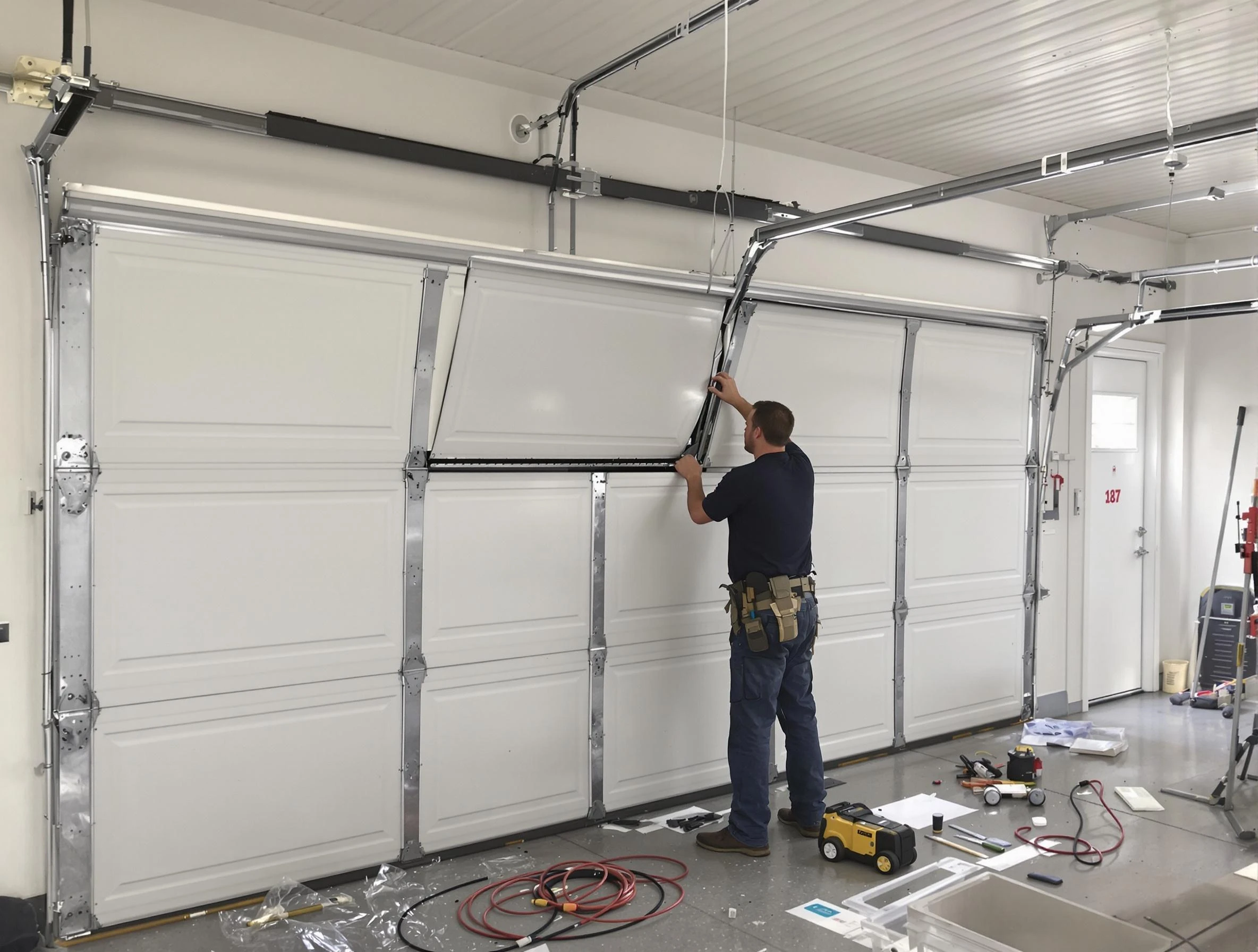 Garage Door Section Replacement in Short Pump